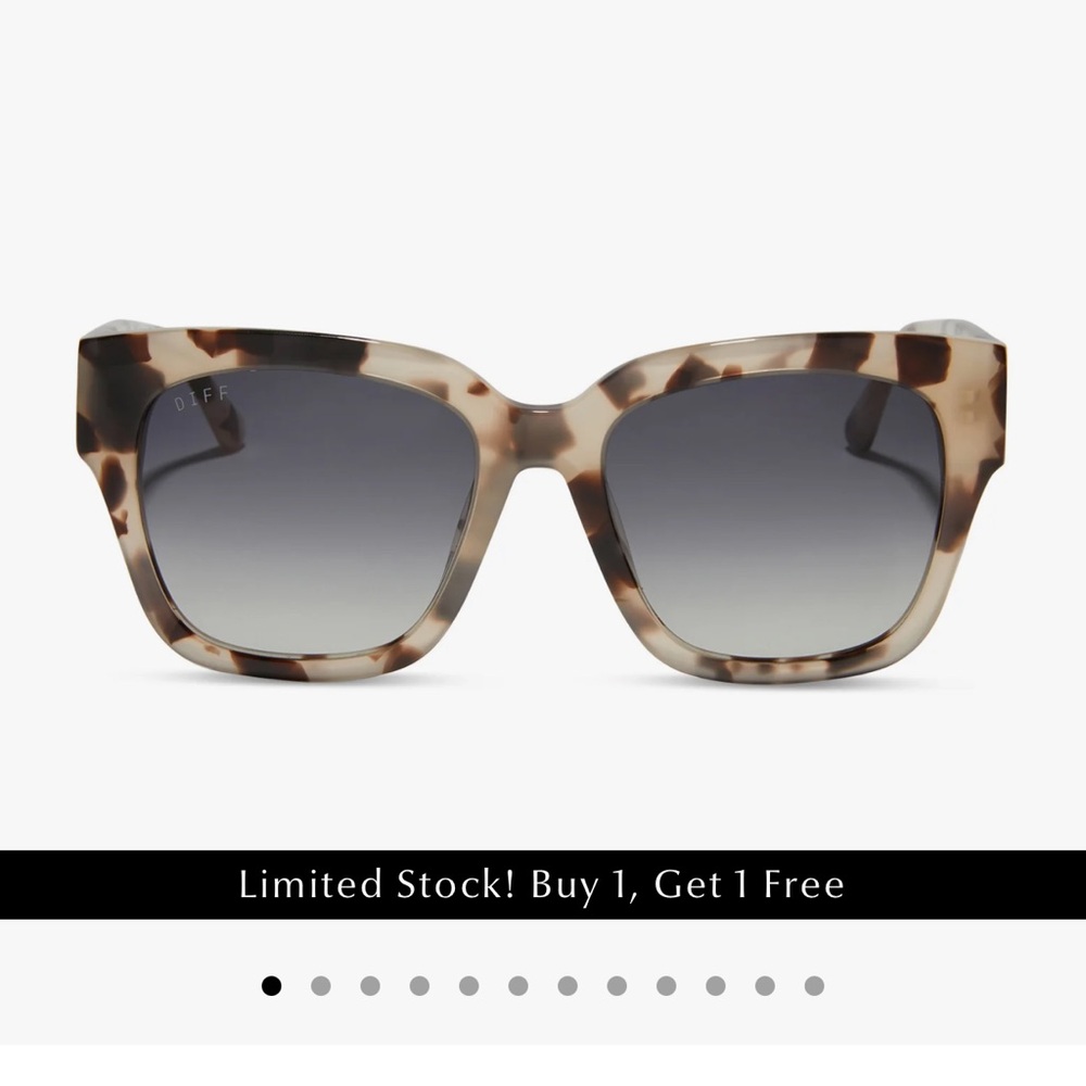 Diff Bella ll Eyewear Brown Oversized Sunglasses